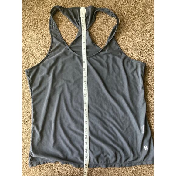 JustFab Active Black Razorback Activewear Sheer Tank Sz S - Picture 4 of 7
